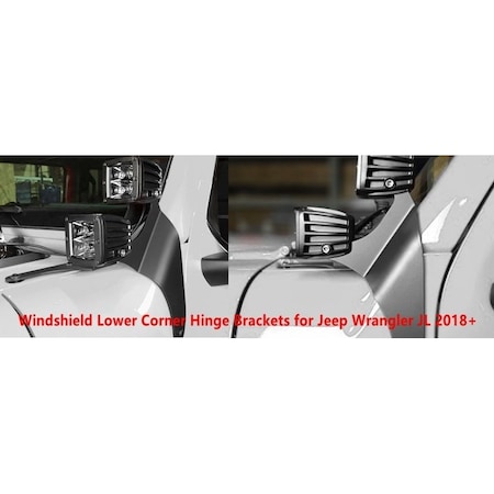 Race Sport Jeep Jl (4) 24W Blacked Out Cubes W/ Pillar Mounting Bracket RSJL24KIT